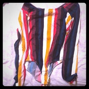 striped bodysuit
